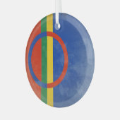Sami-vlag Glas Ornament (Voorkant links)