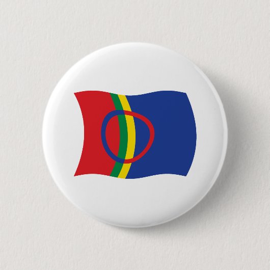 Sámi-vlagknop Ronde Button 5,7 Cm (Voorkant)