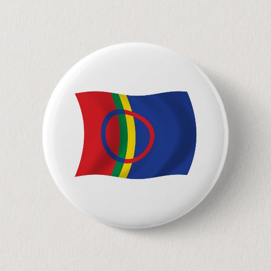 Sámi-vlagknop Ronde Button 5,7 Cm (Voorkant)