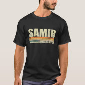 Samir Gift Name Personalized Funny Retro B T-shirt (Voorkant)