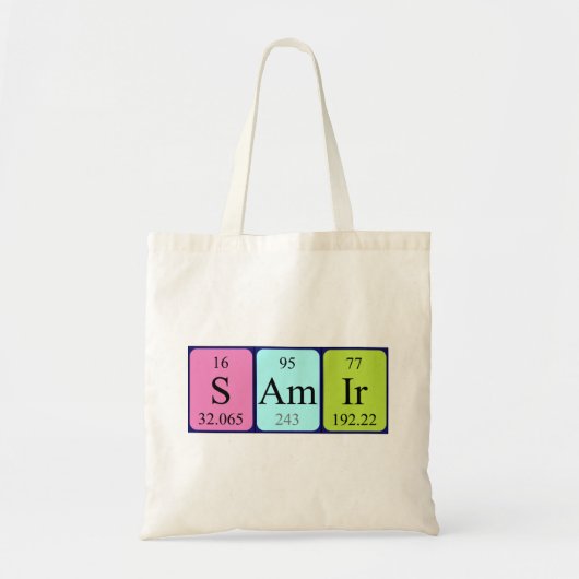 Samir periodieke lijstnaam canvas tas (Voorkant)