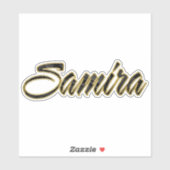 Samira black gold Lettering Aufkleber Sticker (Vel)