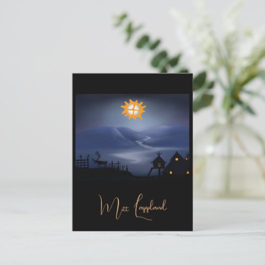 Samisk boplats! briefkaart (Staand voorkant)