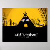 Samisk boplats gul svart poster (Voorkant)