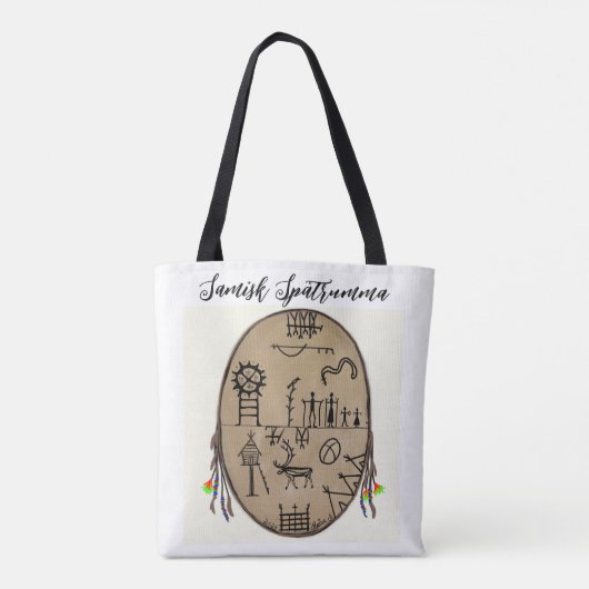 Samisk Spåtrumma Tote Bag (Achterkant)