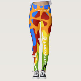 Samiska mönster figuur i många färger leggings