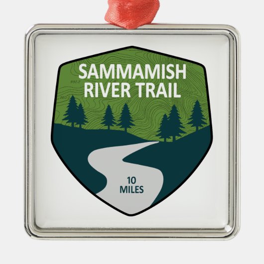 Sammamish River Trail Washington Metalen Ornament (Voorkant)