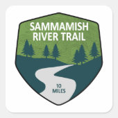 Sammamish River Trail Washington Vierkante Sticker (Voorkant)