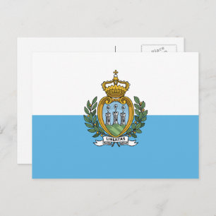 Sammarinese vlag, vlag van San Marino Briefkaart