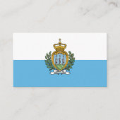 Sammarinese vlag, vlag van San Marino Visitekaartje (Voorkant)