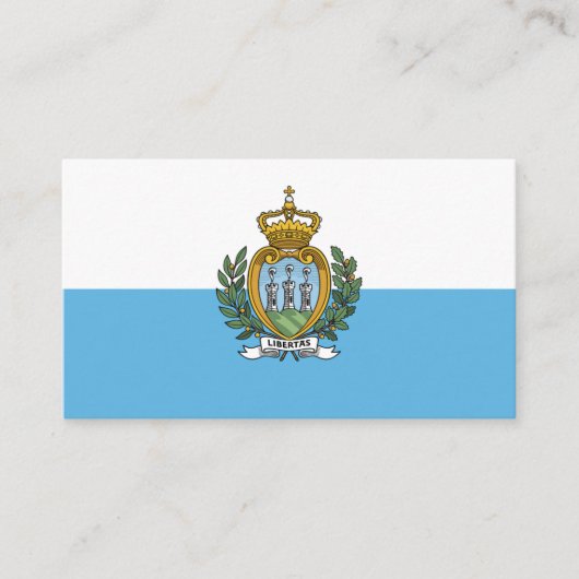 Sammarinese vlag, vlag van San Marino Visitekaartje (Voorkant)