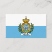 Sammarinese Vlag & Wapen, San Marino Visitekaartje (Voorkant)