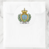 Sammarinese Wapen, San Marino Ronde Sticker (Tas)