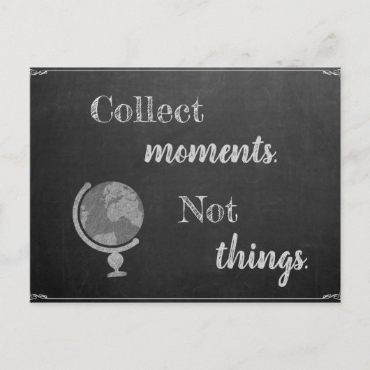 Sammeln Momente, nicht Dinge Briefkaart (Voorkant)