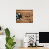 Sammeln Momente, nicht Dinge Poster (Thuiskantoor)