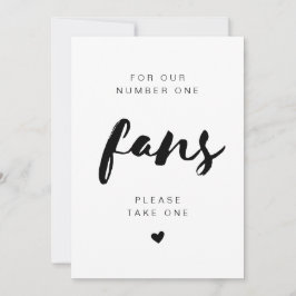 SAMMI Minimaal Neem een Ventilator Huwelijksbord Kaart