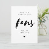 SAMMI Minimaal Neem een Ventilator Huwelijksbord Kaart (Staand voorkant)