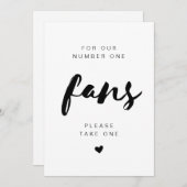 SAMMI Minimaal Neem een Ventilator Huwelijksbord Kaart (Voorkant / Achterkant)