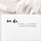 SAMMI Minimal 'we doen' Retour-adreslabels Etiket (Insitu)