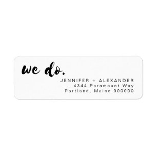SAMMI Minimal 'we doen' Retour-adreslabels Etiket