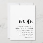 SAMMI Minimale 'We Do' Huwelijksuitnodiging Kaart (Voorkant)