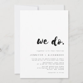 SAMMI Minimale 'We Do' Huwelijksuitnodiging Kaart