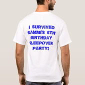 Sammi's 8e verjaardag t-shirt (Achterkant)
