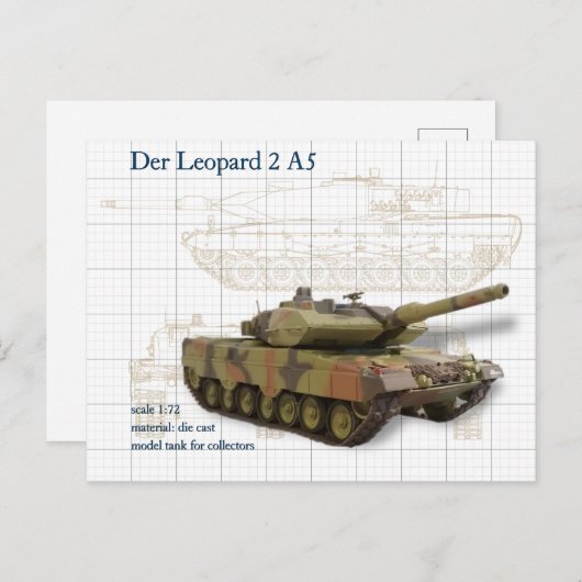 Sammler Modellpanzer Leopard 2 A5 Briefkaart (Voorkant / Achterkant)