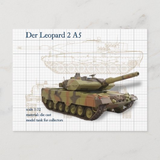 Sammler Modellpanzer Leopard 2 A5 Briefkaart (Voorkant)