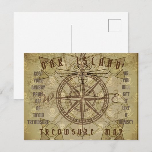 SAMMY DABADDABUCCOS OAK ISLAND FEESTDAGENKAART (Voorkant / Achterkant)