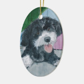 Sammy de Parti-Podle Pup Keramisch Ornament (Links)