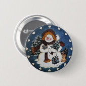 Sammy de Snowman Button Pin (Voorkant /achterkant)