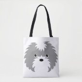 Sammy Dog Canvas tas (grijs) (Voorkant)