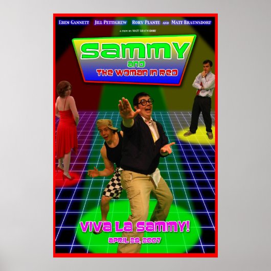Sammy en de Vrouw in het Rode Theatrische Poster (Voorkant)