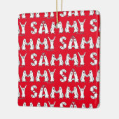 Sammy gespeld in Samoyed Letters Keramisch Ornament (Links)
