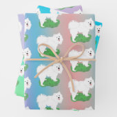 Sammy Gift Wrap op Pastels-3 plaatje Inpakpapier Vel (In situ)