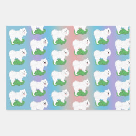 Sammy Gift Wrap op Pastels-3 plaatje Inpakpapier Vel