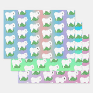 Sammy Gift Wrap op Pastels-3 plaatje Inpakpapier Vel
