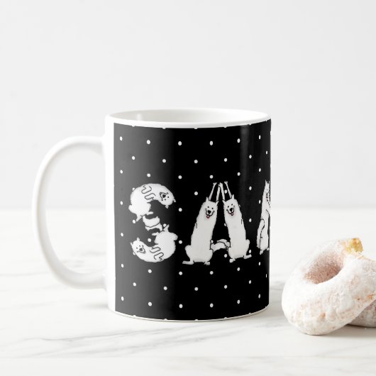 Sammy Spelling in Samoyed Dog Letters Koffiemok (Met donut)