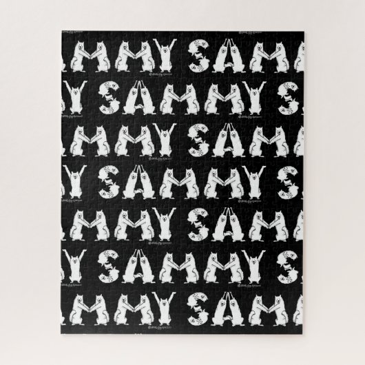 Sammy Spelling in Samoyed Dog Letters Legpuzzel (Verticaal)