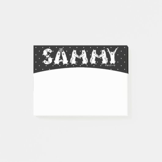 Sammy Spelling in Samoyed Dog Letters Post-it® Notes (Voorkant)