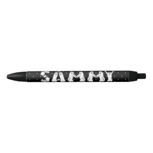 Sammy Spelling in Samoyed Dog Letters Zwarte Inkt Pen