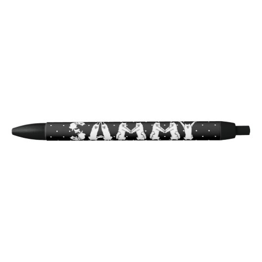 Sammy Spelling in Samoyed Dog Letters Zwarte Inkt Pen (Voorkant)