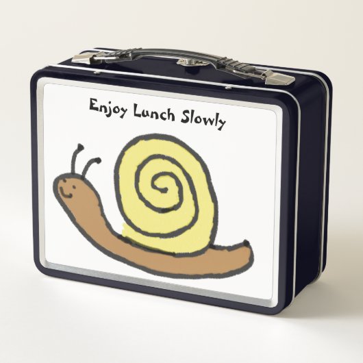 Sammy The Cartoon Snail Metal Lunch Box (Achterkant)