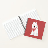 Sammy The Red Bandana Samoyed Dog Notitieboek (Binnen)