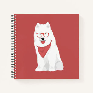 Sammy The Red Bandana Samoyed Dog Notitieboek