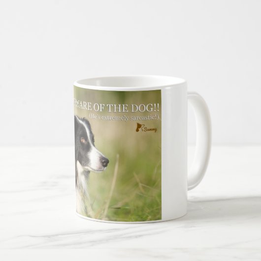 Sammy the sarcastic Border Collie Koffiemok (Voorkant rechts)