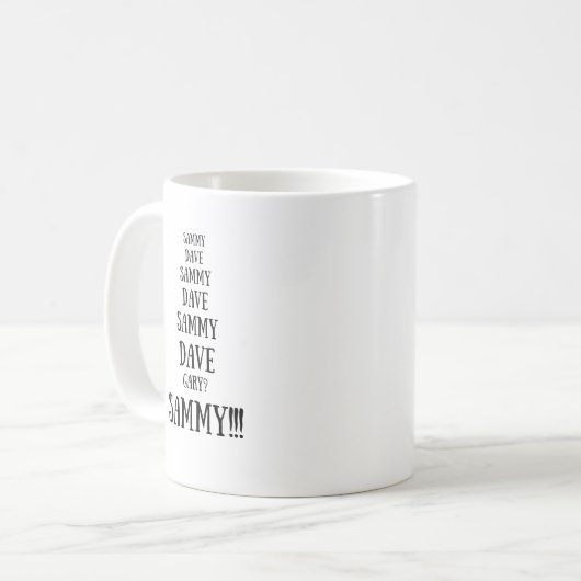 Sammy versus Dave Grappig Argument Koffiemok (Voorkant links)