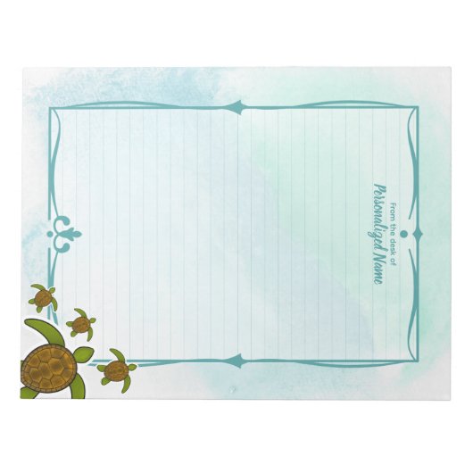 Sammy Zee Turtle Lined Notitieblok (Voorkant)