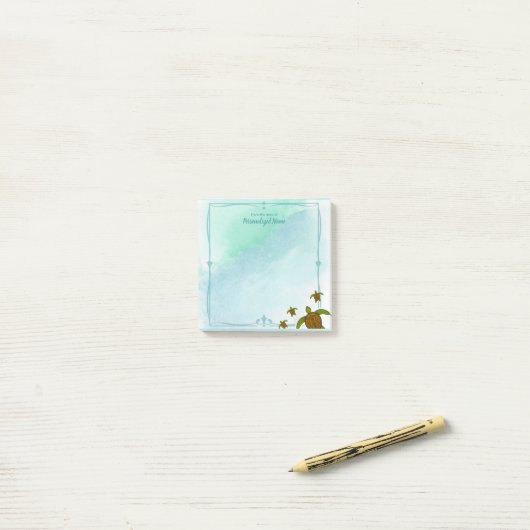 Sammy Zee Turtle Post-it® Notes (Op bureau)